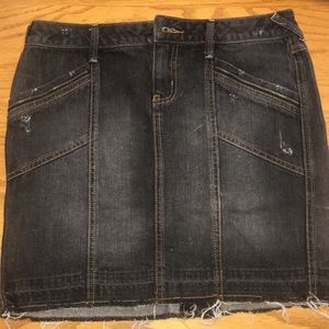 Converse one star black denim skirt